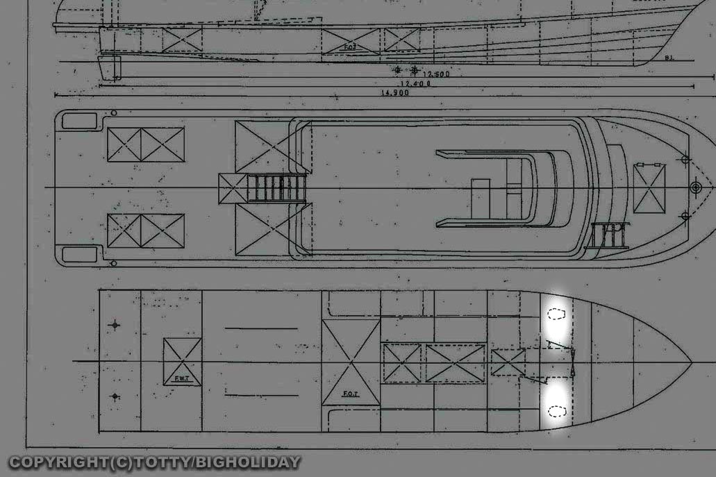 ダイビングボート造船過程設計図２