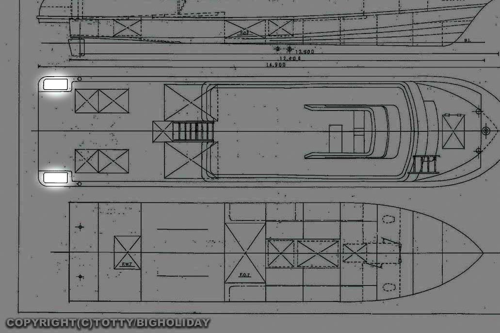 ダイビングボート造船過程設計図４