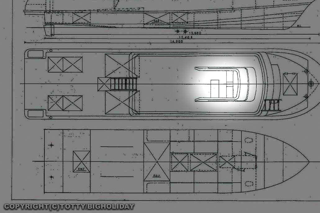 ダイビングボート造船過程設計図１