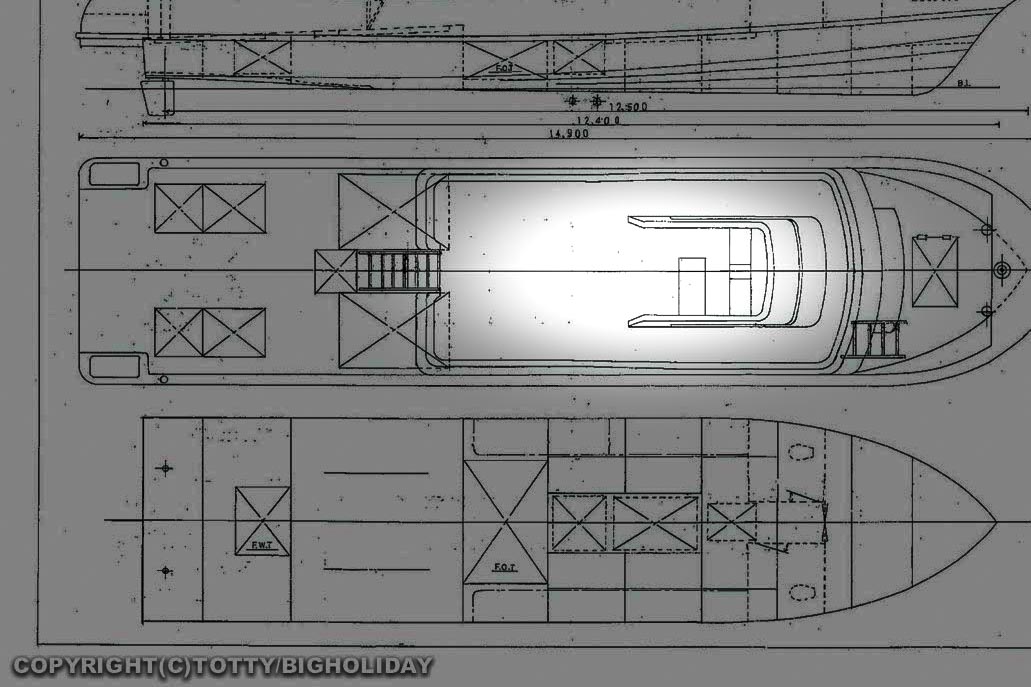 ダイビングボート造船過程設計図３